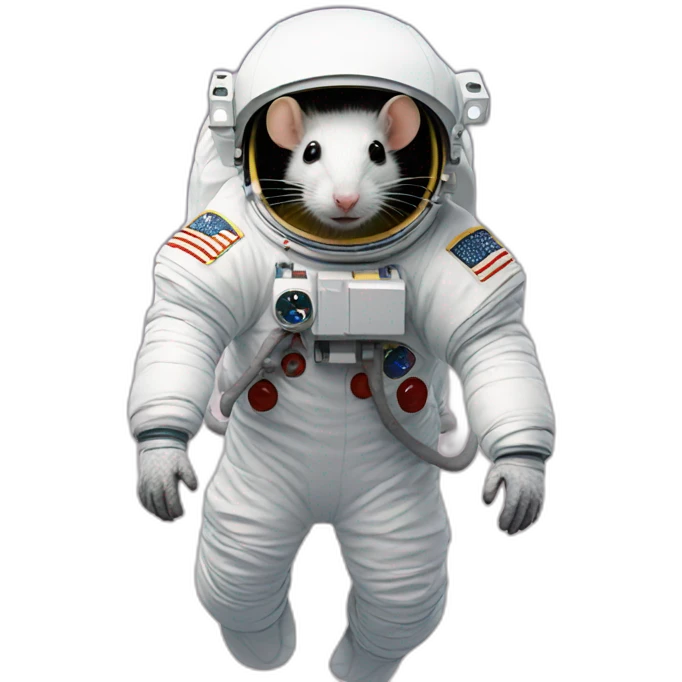 astronaut rat levitating emoji