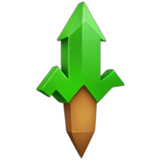 an arrow pointing up emoji