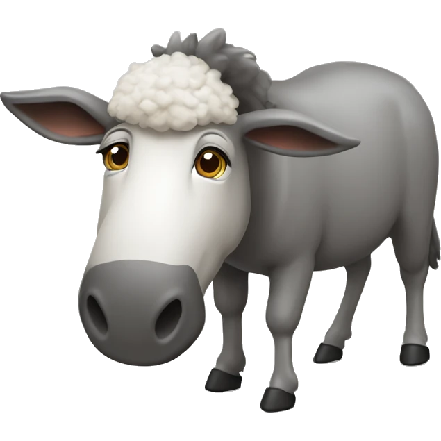 ￼ Half donkey half sheep emoji