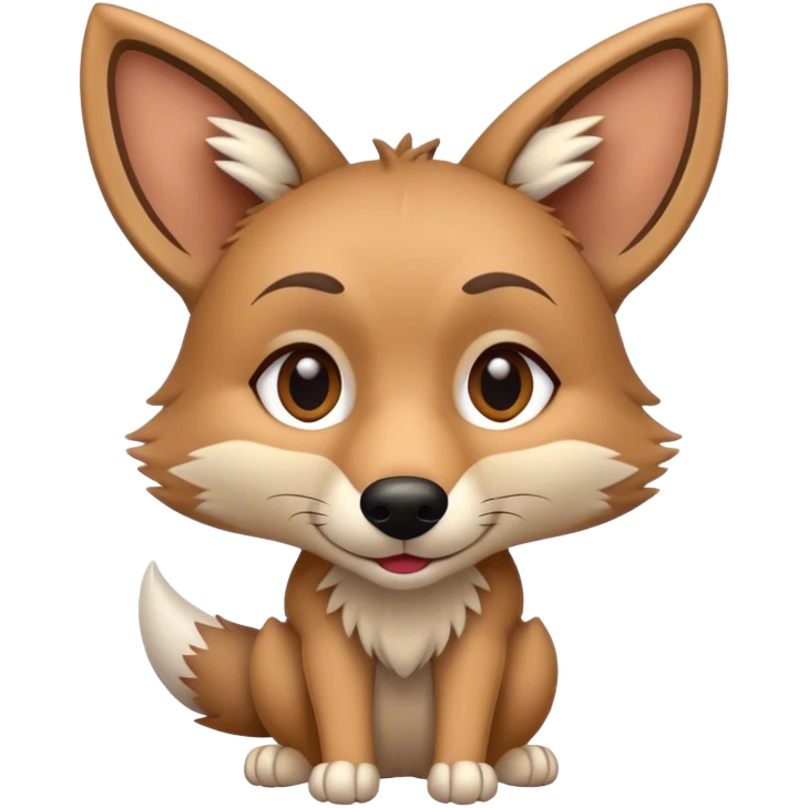 Disney-style cute coyote emoji