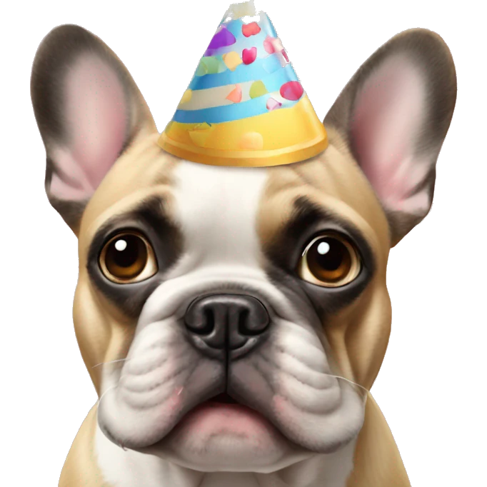 French bulldog birthday emoji