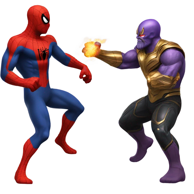 Spiderman fight thanos emoji