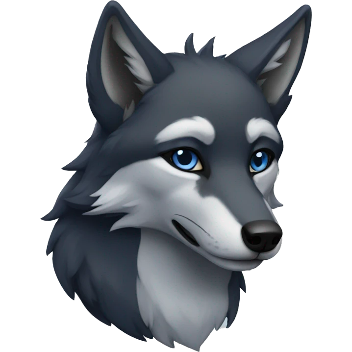 Dark blue Wolffox  emoji