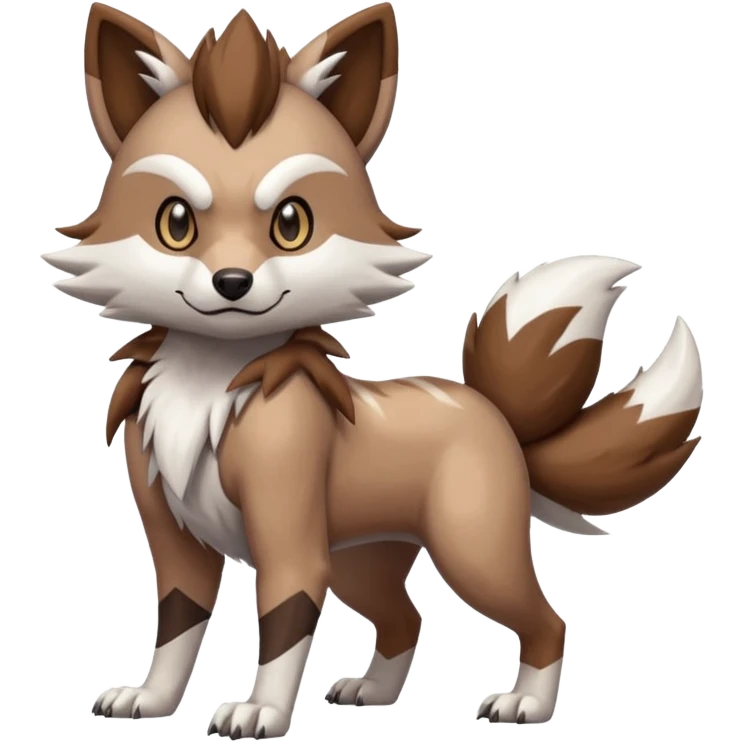 Zigzagoon-Furret-Lycanroc-fusion emoji