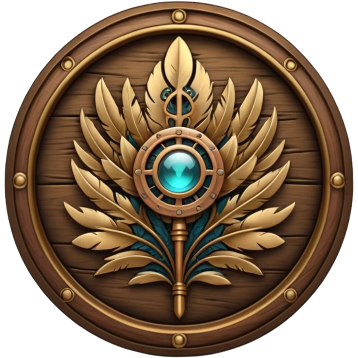 steampunk industrial and tribal nature faction emblem emoji