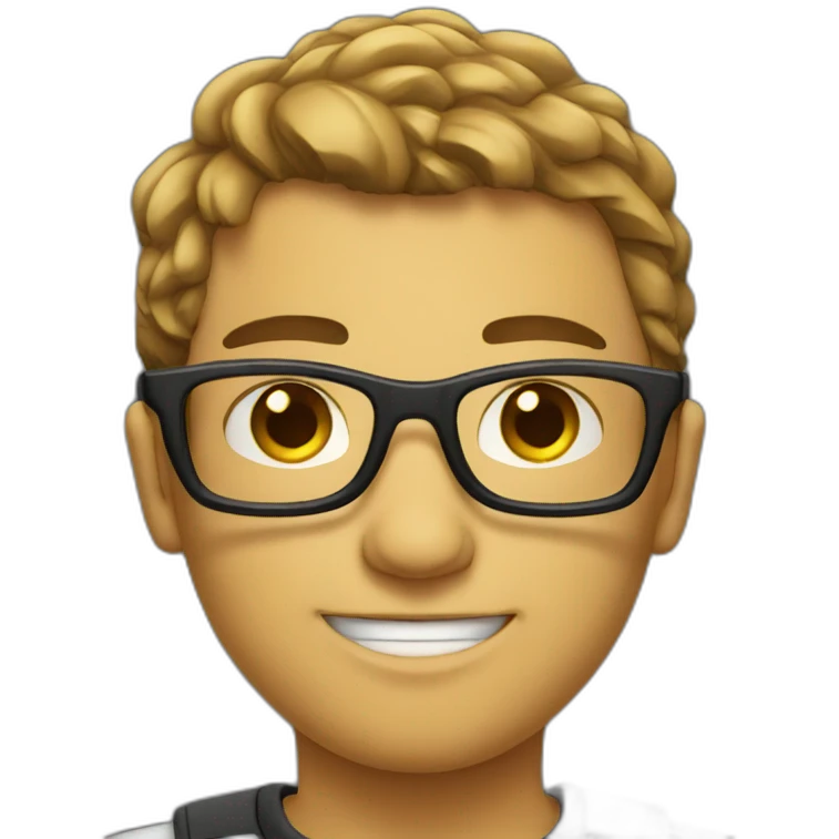 Geek with glasses  emoji