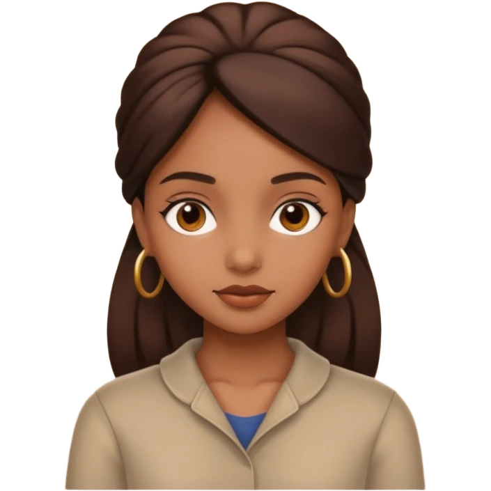 Brown girl aesthetic emoji