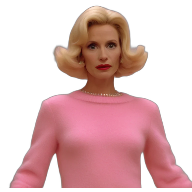 paris texas pink angora sweater dress costume emoji