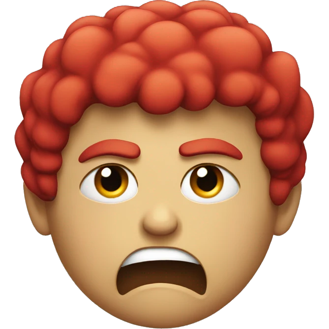 Angry red face emoji