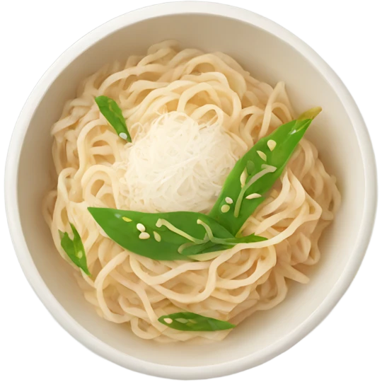 Flat rice noodles with flying wings emoji