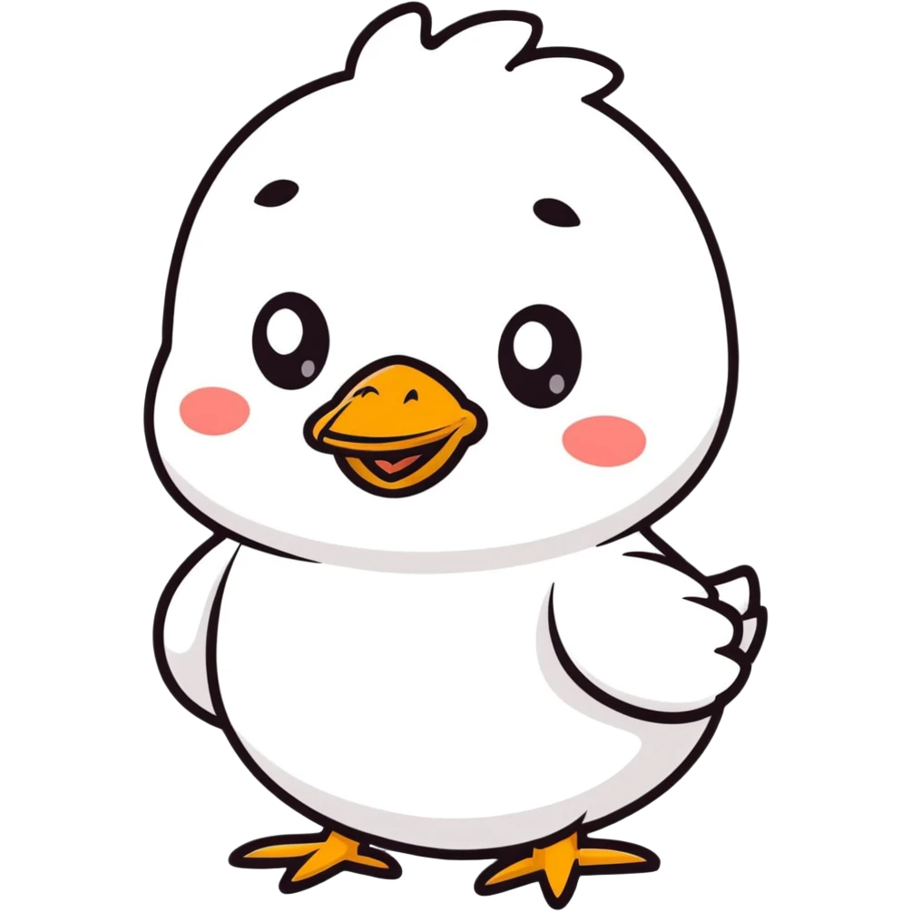 a cute black baby chick with big eyes emoji