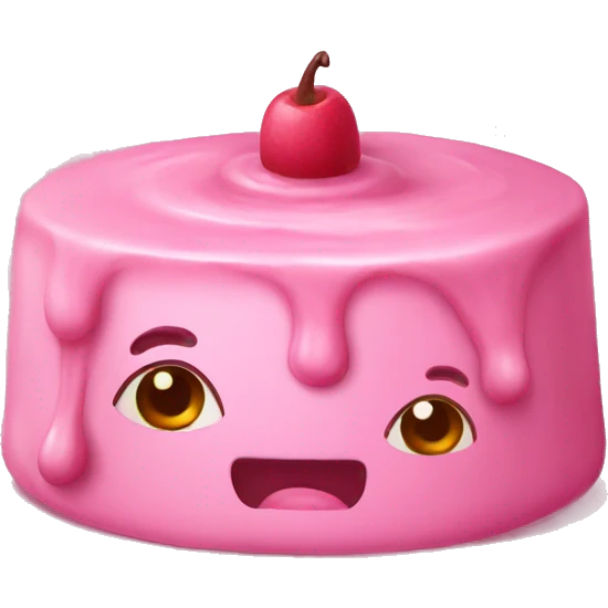 A pink pudding emoji