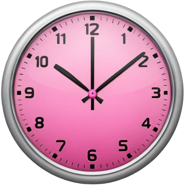 pink clock emoji