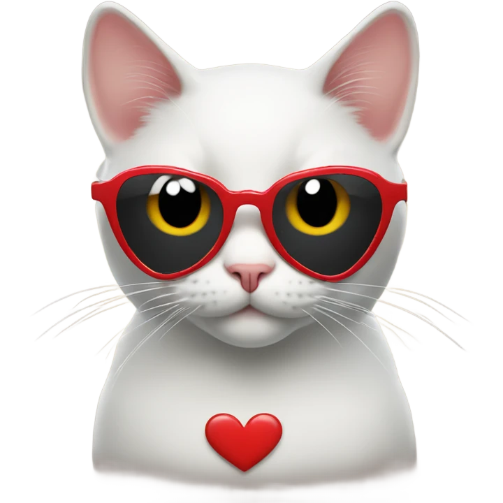 Cat with heart shaped sunglasses emoji