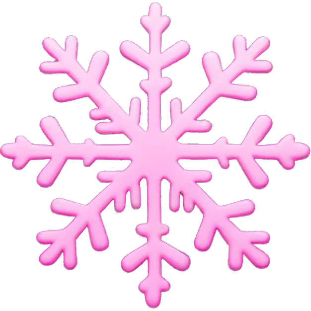 Pink snowflake emoji