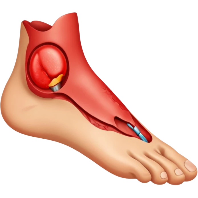 ein fuss mit verletzung diabetischer fuss emoji
