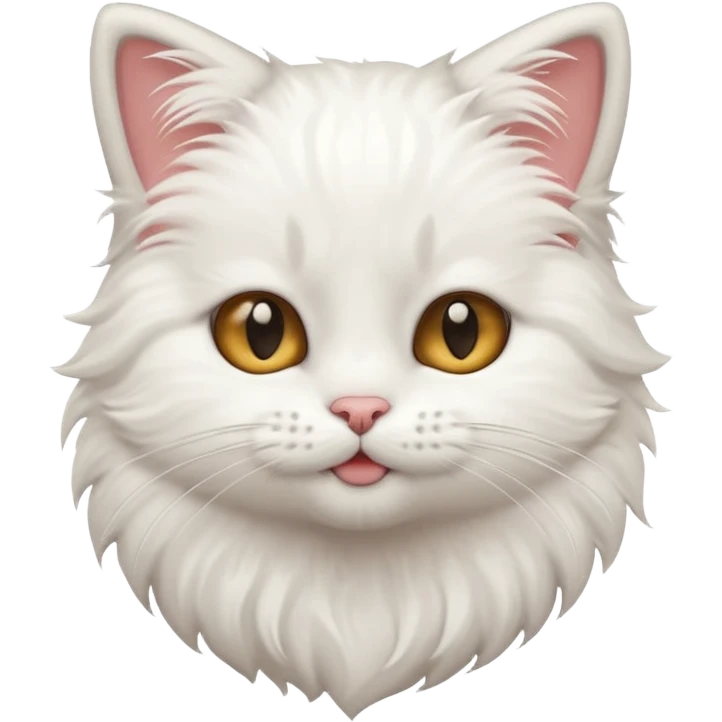 Cute cat brushing hair emoji