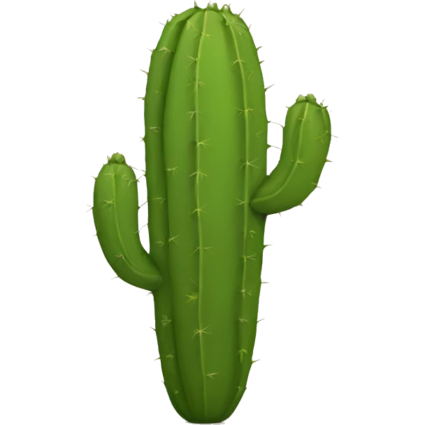 single flat Nopal without pot emoji