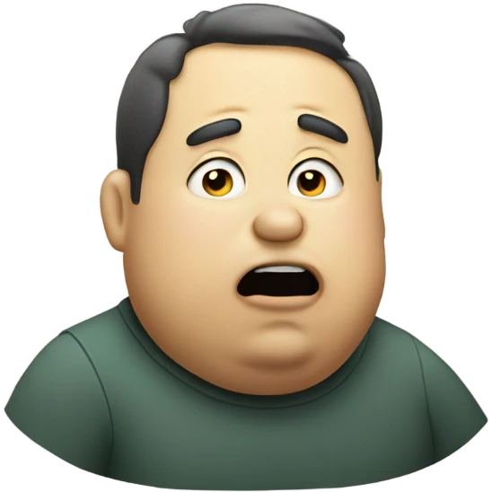 fat man with bad breath emoji