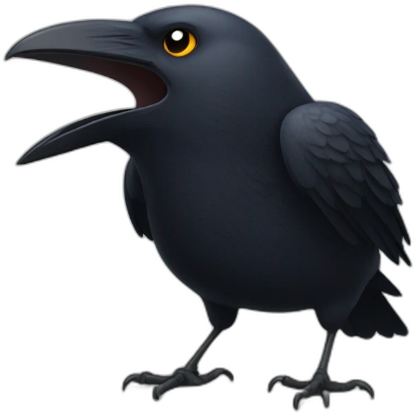 Crow laughing emoji