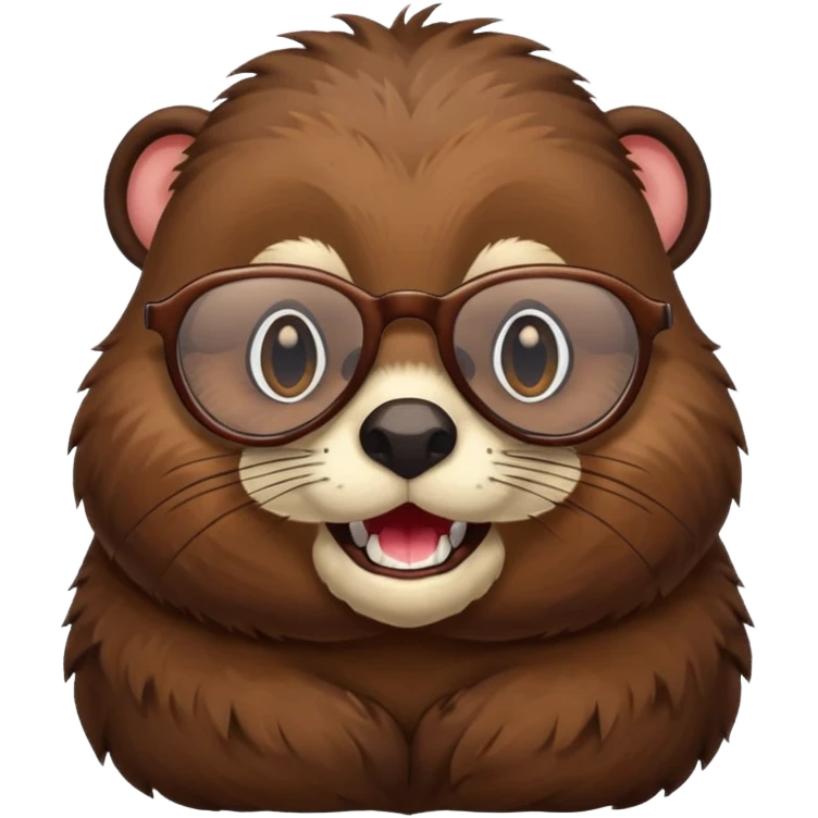 spectacled beaver emoji