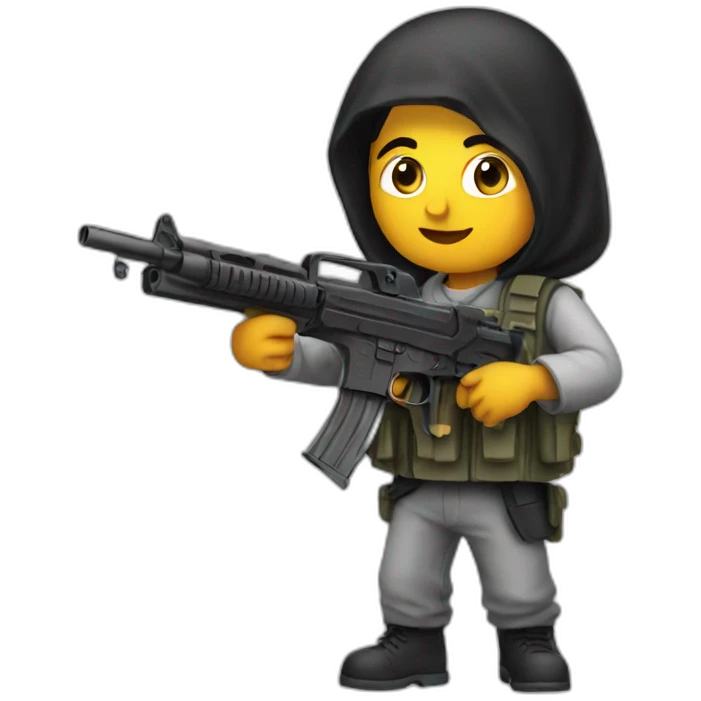 Palestinian with gun emoji
