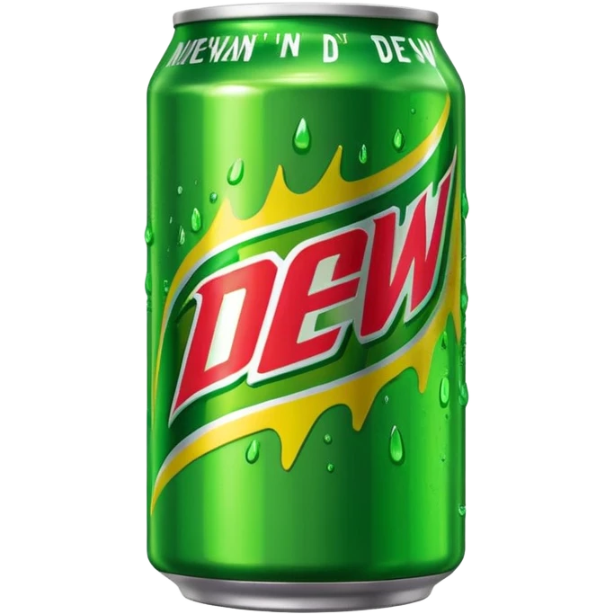 Draw a Mountain Dew can with green label & bold neon logo. emoji