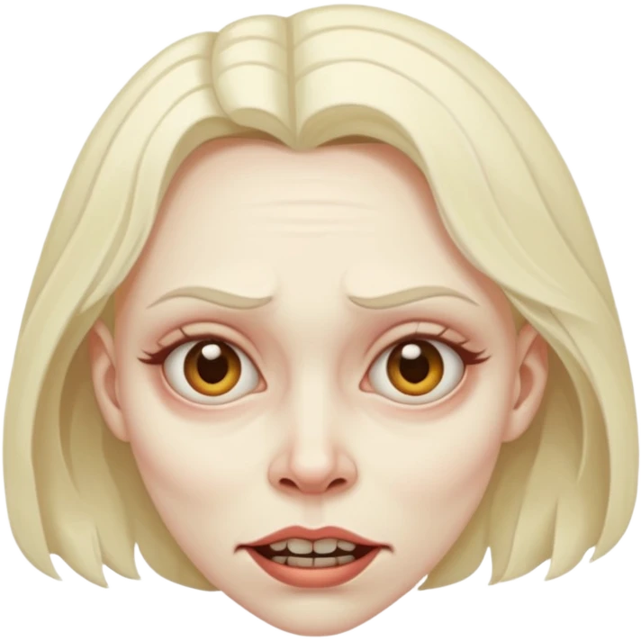 Femme avec une tête imonde emoji