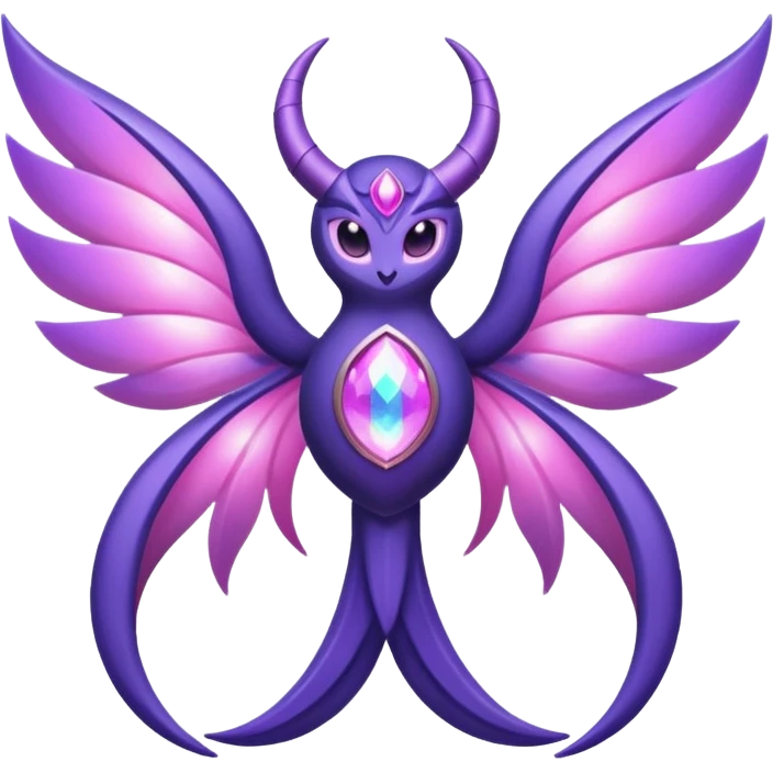 Pokemon legendary purple and pink lunala emoji