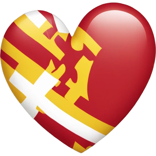 Coeur avec le logo de l’espagne dedans et avec les couleur emoji