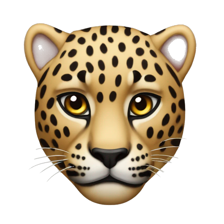 Leopardo al lado de una pantera emoji