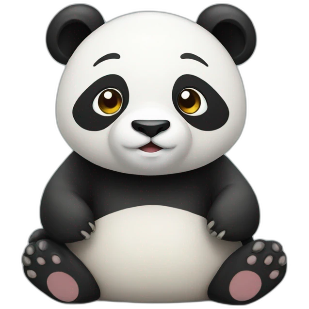 panda sur tortue emoji