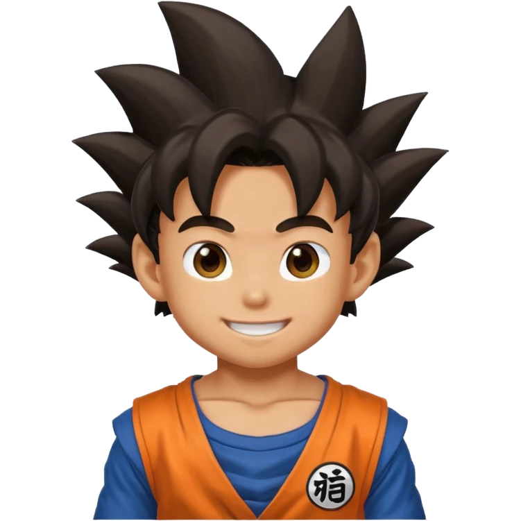 goku kid smiling from dragon ball emoji emoji