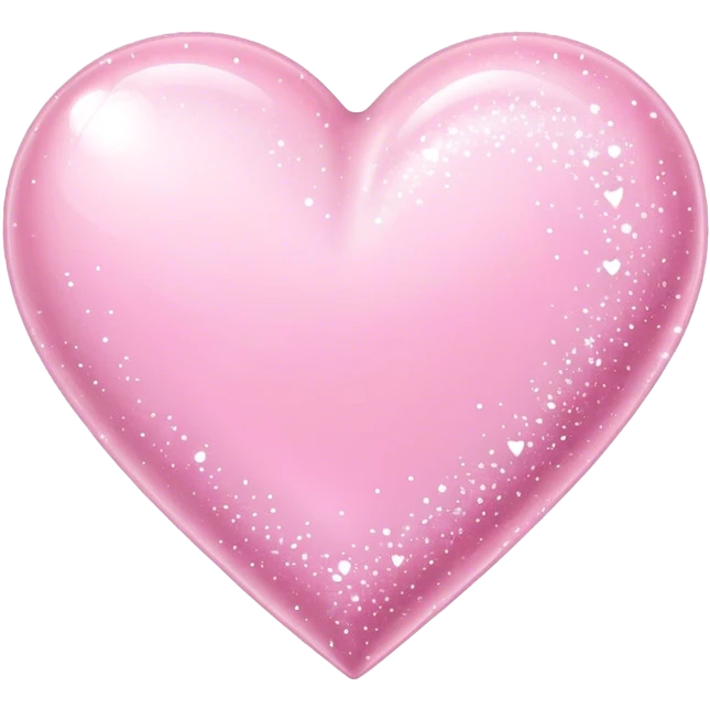 Baby pink love heart with sparkles  emoji