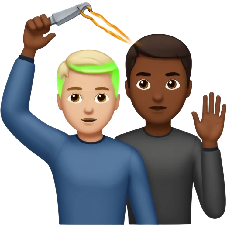 A white guy whipping a slave emoji