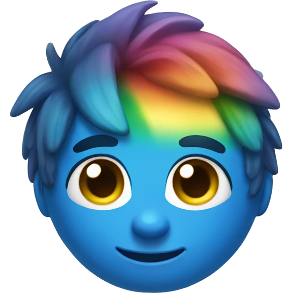 Blue rainbow friend emoji