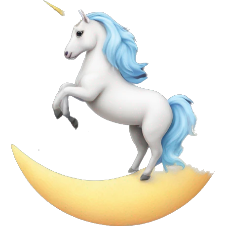 Unicorn on the moon emoji