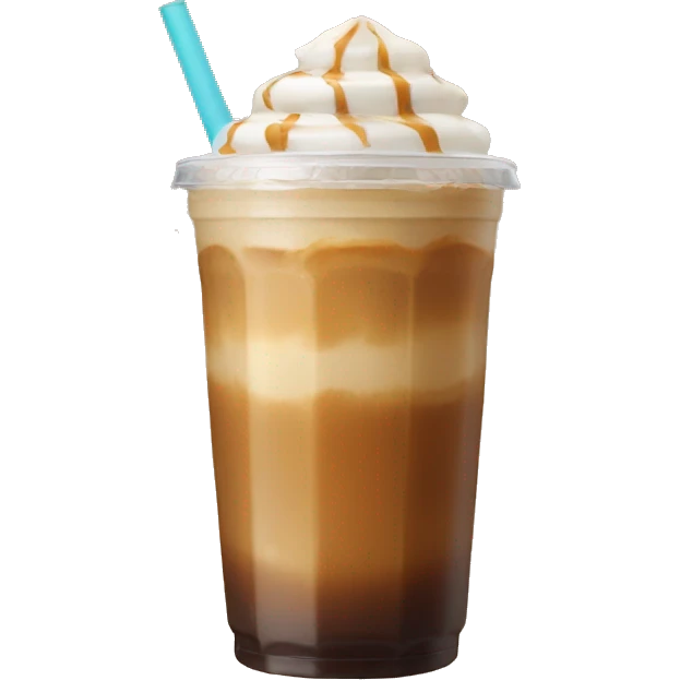 caramel iced coffee emoji