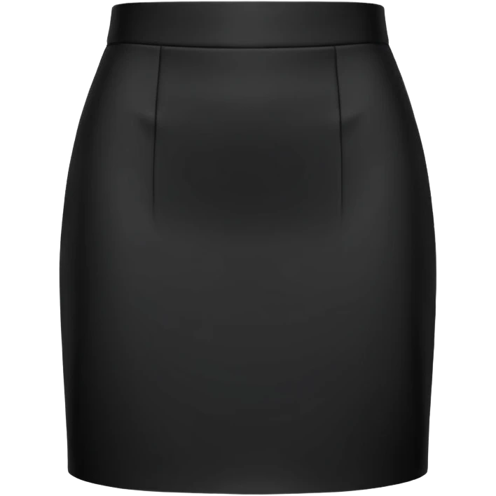 plain isolated black mini pencil skirt emoji