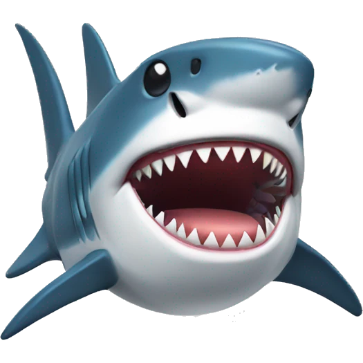 shark with pencil emoji