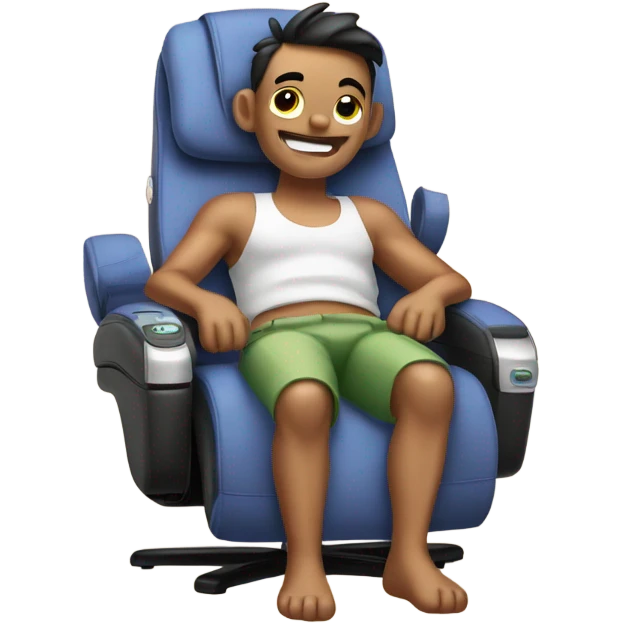 Stitch in a massage chair  emoji