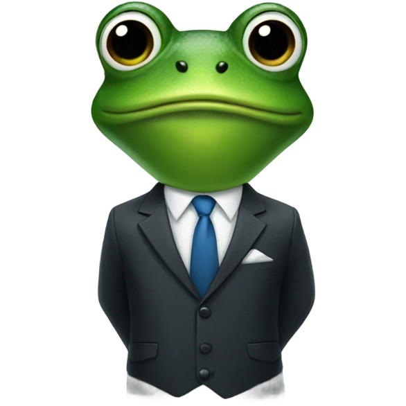 Frog in suit emoji