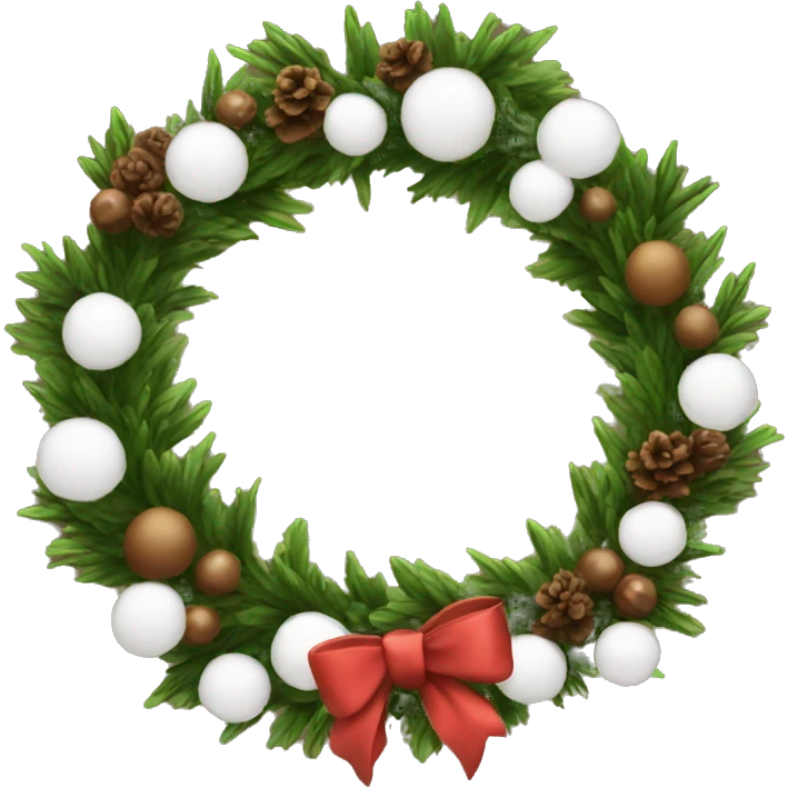 Christmas brown wreath  emoji