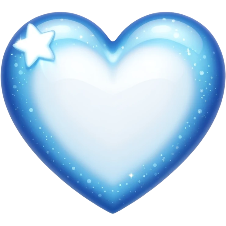 white heart with a sparkle emoji