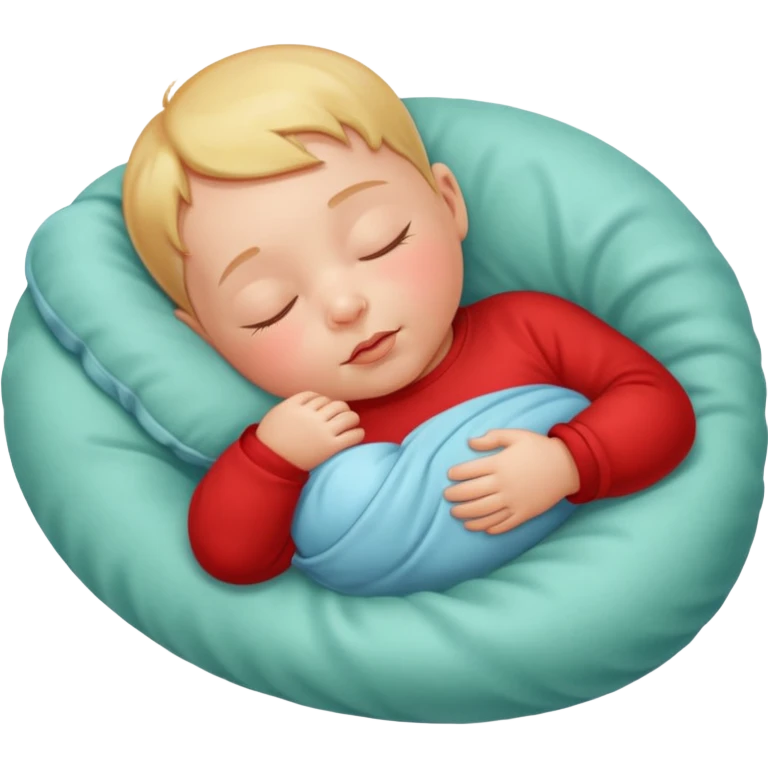sleeping baby emoji, gentle and serene, apple style emoji