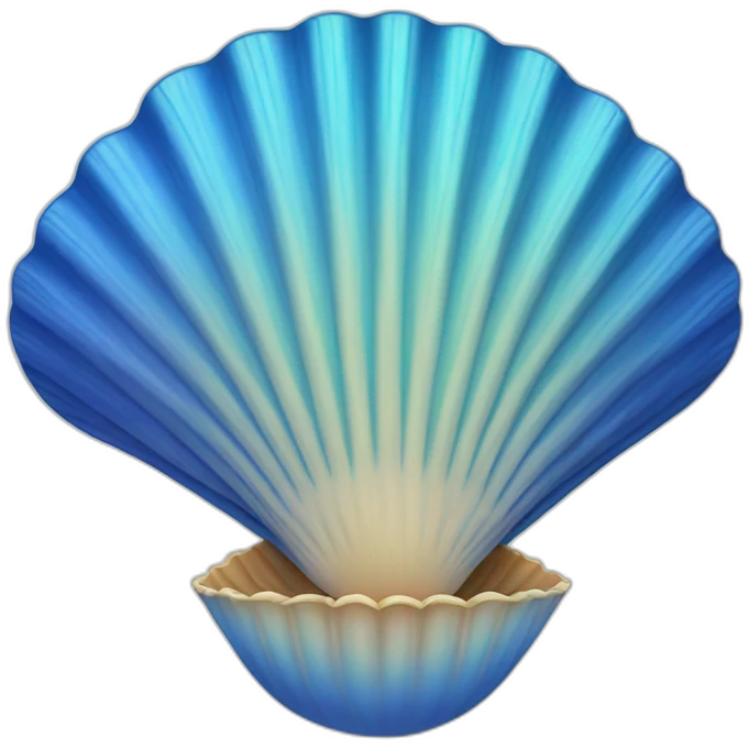 blue scallop shell emoji
