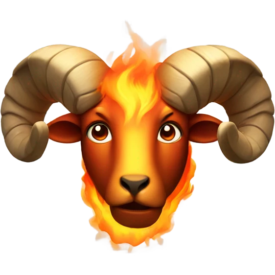 Fiery ram emoji