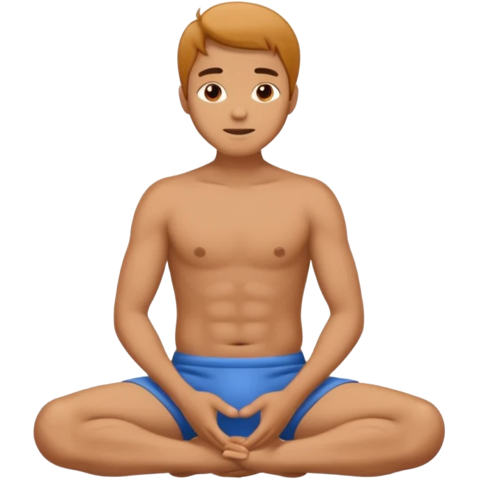 Naked man with penis between legs emoji