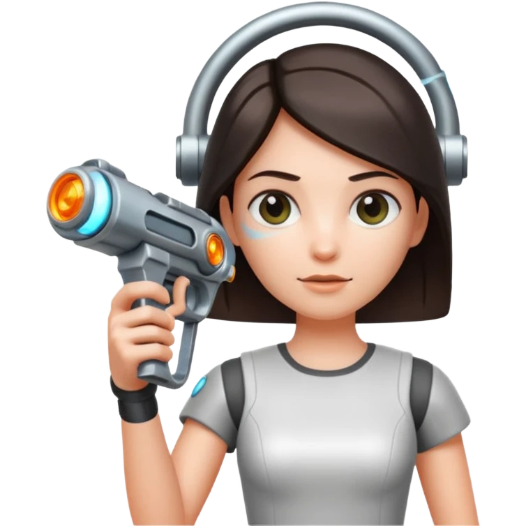 Chell portal gun emoji
