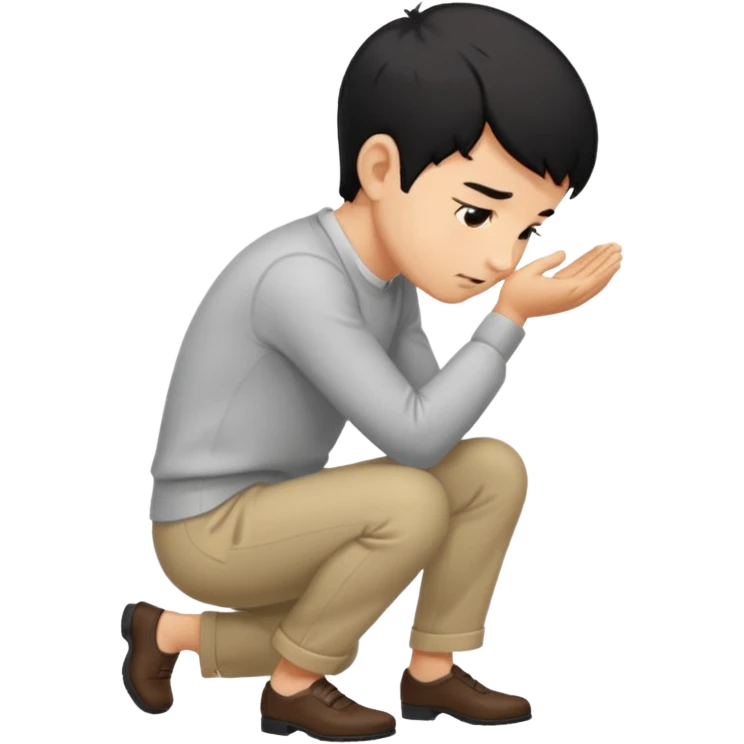 Man bowing taken from behind emoji